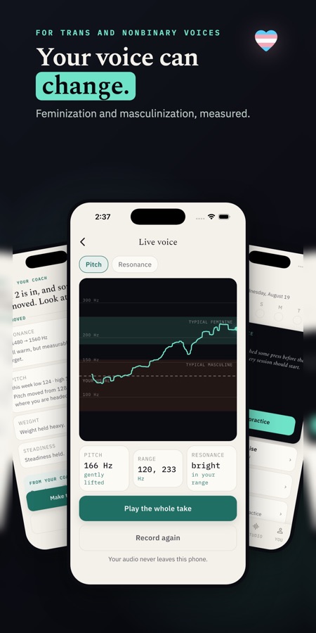 Live pitch and resonance meters